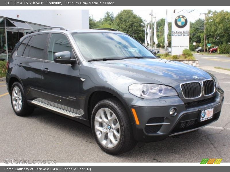 Platinum Gray Metallic / Black 2012 BMW X5 xDrive35i Premium
