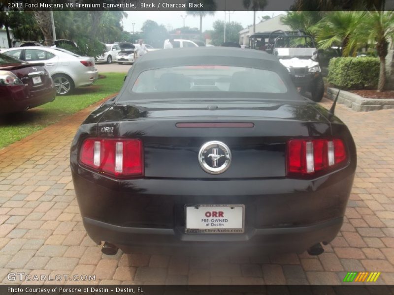 Black / Charcoal Black 2012 Ford Mustang V6 Premium Convertible