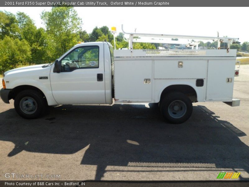 Oxford White / Medium Graphite 2001 Ford F350 Super Duty XL Regular Cab Utility Truck