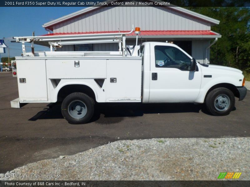 Oxford White / Medium Graphite 2001 Ford F350 Super Duty XL Regular Cab Utility Truck