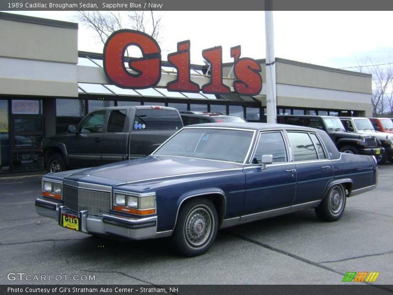 Sapphire Blue / Navy 1989 Cadillac Brougham Sedan
