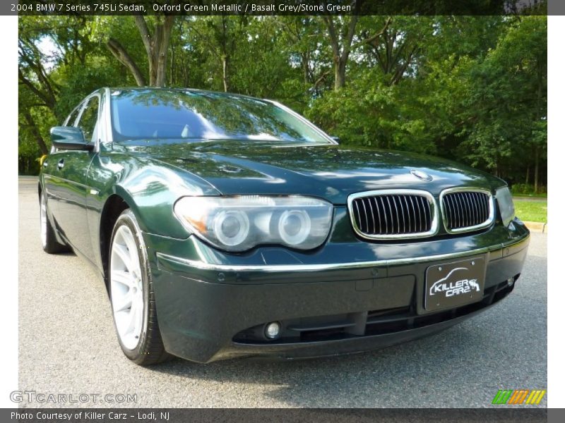 Oxford Green Metallic / Basalt Grey/Stone Green 2004 BMW 7 Series 745Li Sedan