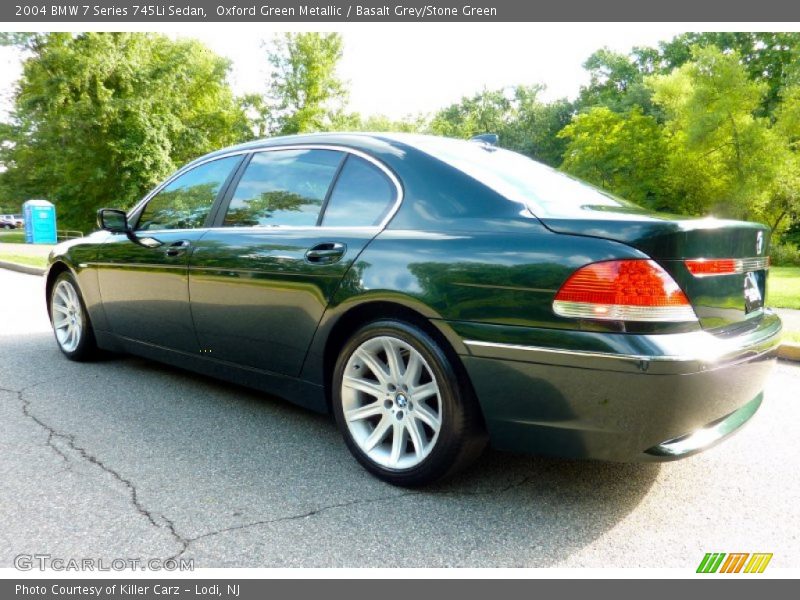 Oxford Green Metallic / Basalt Grey/Stone Green 2004 BMW 7 Series 745Li Sedan