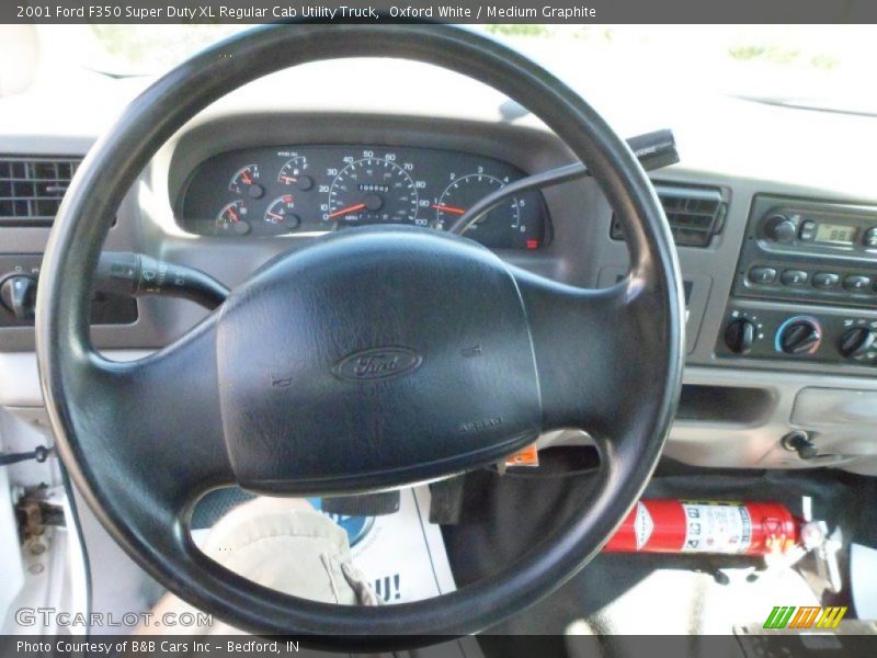 Oxford White / Medium Graphite 2001 Ford F350 Super Duty XL Regular Cab Utility Truck