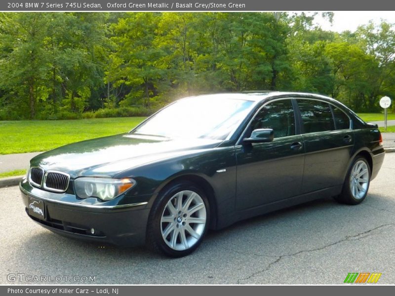 Oxford Green Metallic / Basalt Grey/Stone Green 2004 BMW 7 Series 745Li Sedan