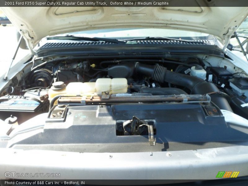 Oxford White / Medium Graphite 2001 Ford F350 Super Duty XL Regular Cab Utility Truck