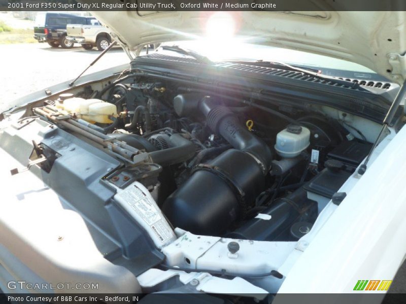 Oxford White / Medium Graphite 2001 Ford F350 Super Duty XL Regular Cab Utility Truck