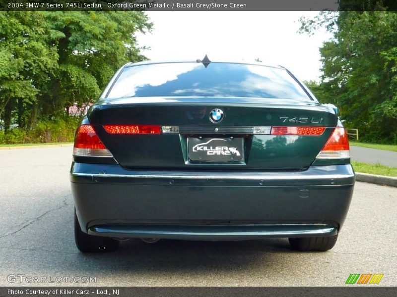 Oxford Green Metallic / Basalt Grey/Stone Green 2004 BMW 7 Series 745Li Sedan