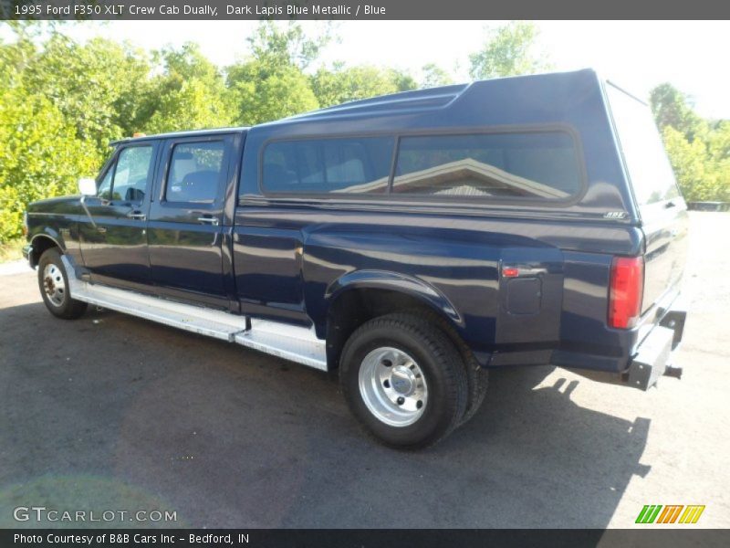 Dark Lapis Blue Metallic / Blue 1995 Ford F350 XLT Crew Cab Dually
