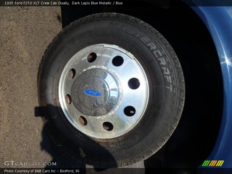Dark Lapis Blue Metallic / Blue 1995 Ford F350 XLT Crew Cab Dually