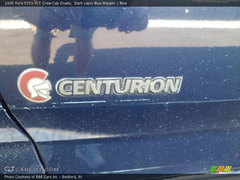 Dark Lapis Blue Metallic / Blue 1995 Ford F350 XLT Crew Cab Dually