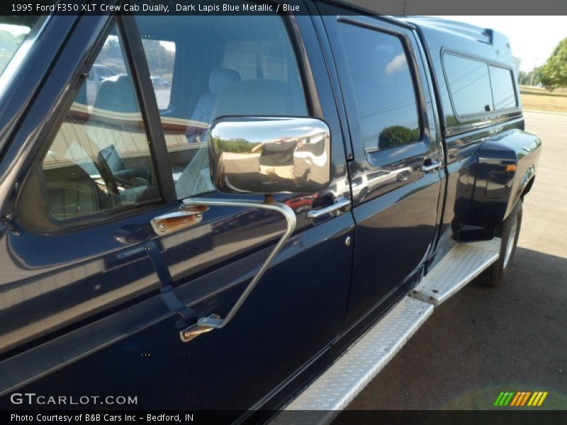 Dark Lapis Blue Metallic / Blue 1995 Ford F350 XLT Crew Cab Dually