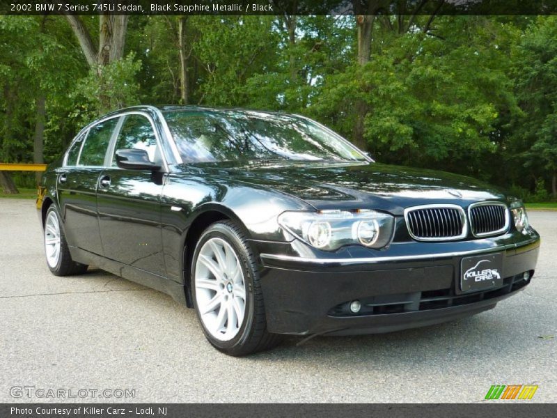 Black Sapphire Metallic / Black 2002 BMW 7 Series 745Li Sedan