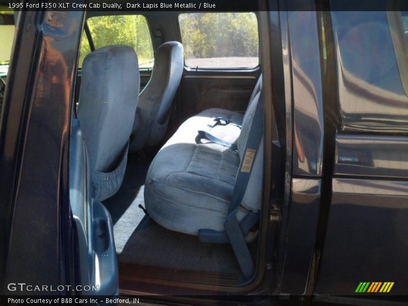 Dark Lapis Blue Metallic / Blue 1995 Ford F350 XLT Crew Cab Dually