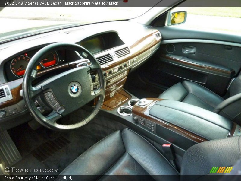 Black Sapphire Metallic / Black 2002 BMW 7 Series 745Li Sedan