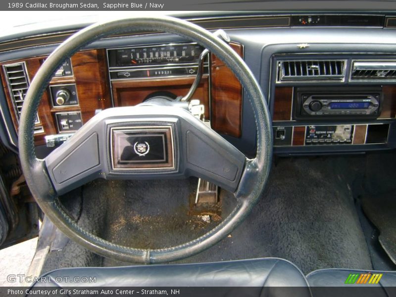 Sapphire Blue / Navy 1989 Cadillac Brougham Sedan