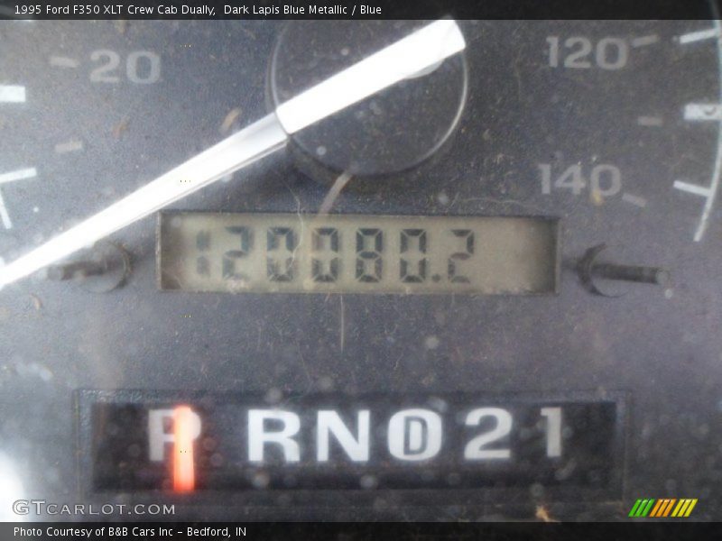 Dark Lapis Blue Metallic / Blue 1995 Ford F350 XLT Crew Cab Dually