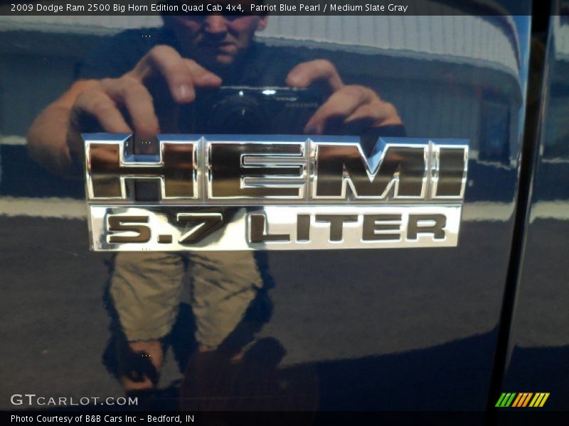 Patriot Blue Pearl / Medium Slate Gray 2009 Dodge Ram 2500 Big Horn Edition Quad Cab 4x4