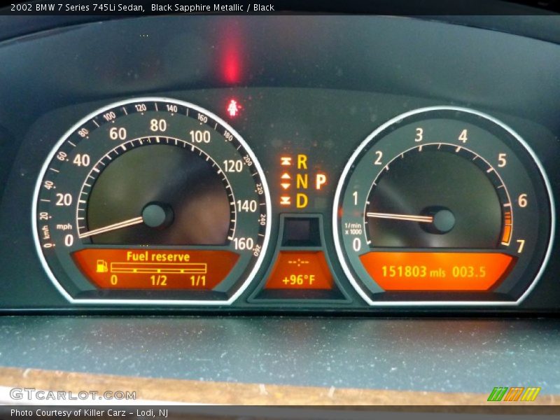 Black Sapphire Metallic / Black 2002 BMW 7 Series 745Li Sedan