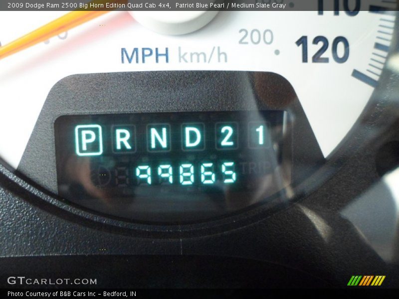 Patriot Blue Pearl / Medium Slate Gray 2009 Dodge Ram 2500 Big Horn Edition Quad Cab 4x4