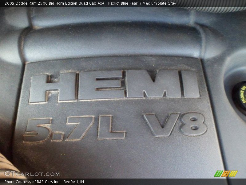 Patriot Blue Pearl / Medium Slate Gray 2009 Dodge Ram 2500 Big Horn Edition Quad Cab 4x4