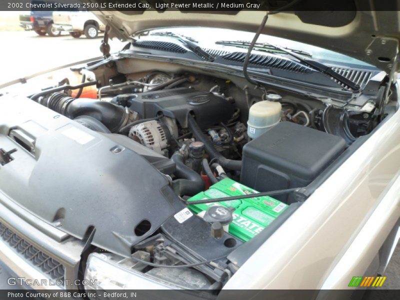 Light Pewter Metallic / Medium Gray 2002 Chevrolet Silverado 2500 LS Extended Cab