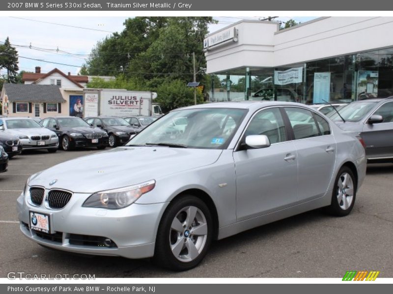 Titanium Silver Metallic / Grey 2007 BMW 5 Series 530xi Sedan