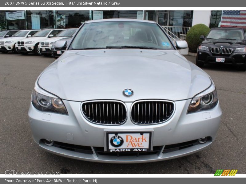 Titanium Silver Metallic / Grey 2007 BMW 5 Series 530xi Sedan