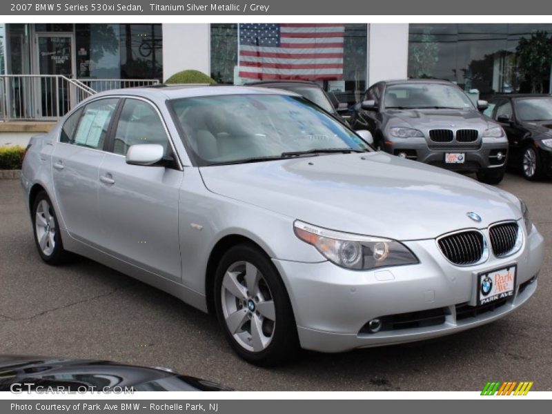 Titanium Silver Metallic / Grey 2007 BMW 5 Series 530xi Sedan