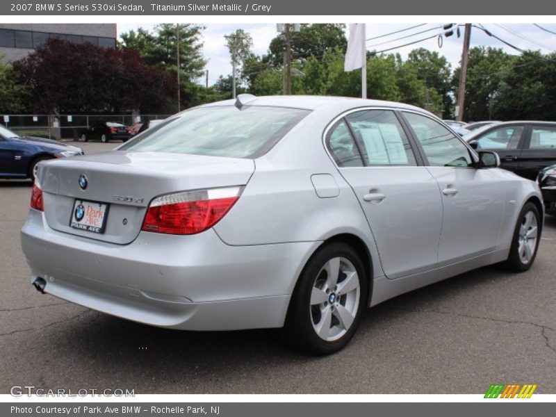 Titanium Silver Metallic / Grey 2007 BMW 5 Series 530xi Sedan