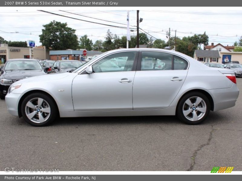 Titanium Silver Metallic / Grey 2007 BMW 5 Series 530xi Sedan