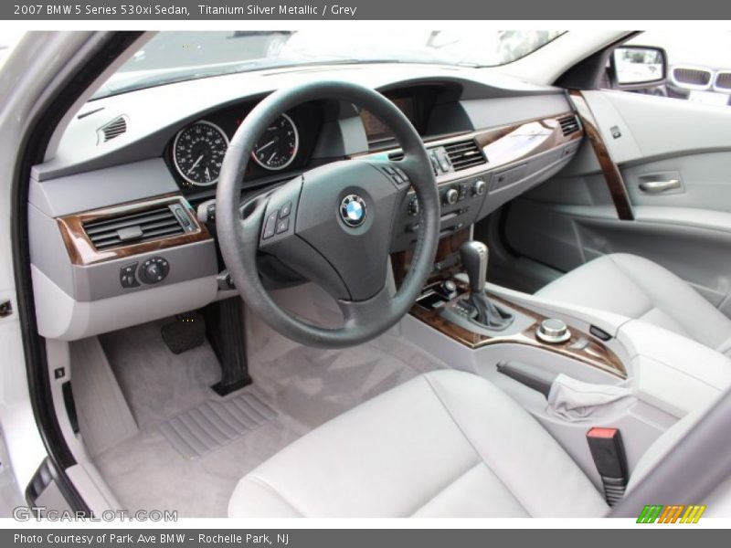 Titanium Silver Metallic / Grey 2007 BMW 5 Series 530xi Sedan