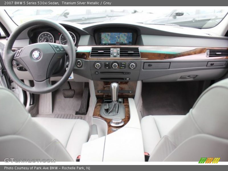Titanium Silver Metallic / Grey 2007 BMW 5 Series 530xi Sedan