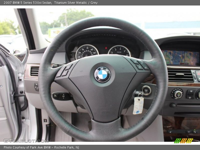 Titanium Silver Metallic / Grey 2007 BMW 5 Series 530xi Sedan