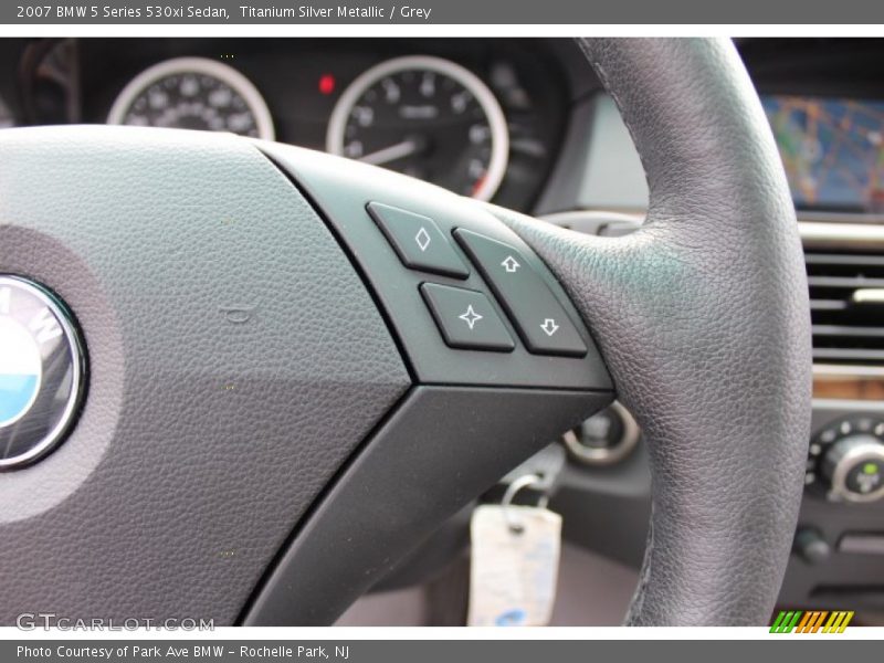 Titanium Silver Metallic / Grey 2007 BMW 5 Series 530xi Sedan