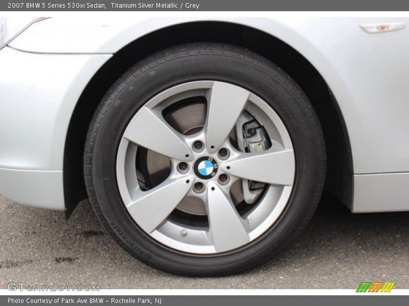 Titanium Silver Metallic / Grey 2007 BMW 5 Series 530xi Sedan