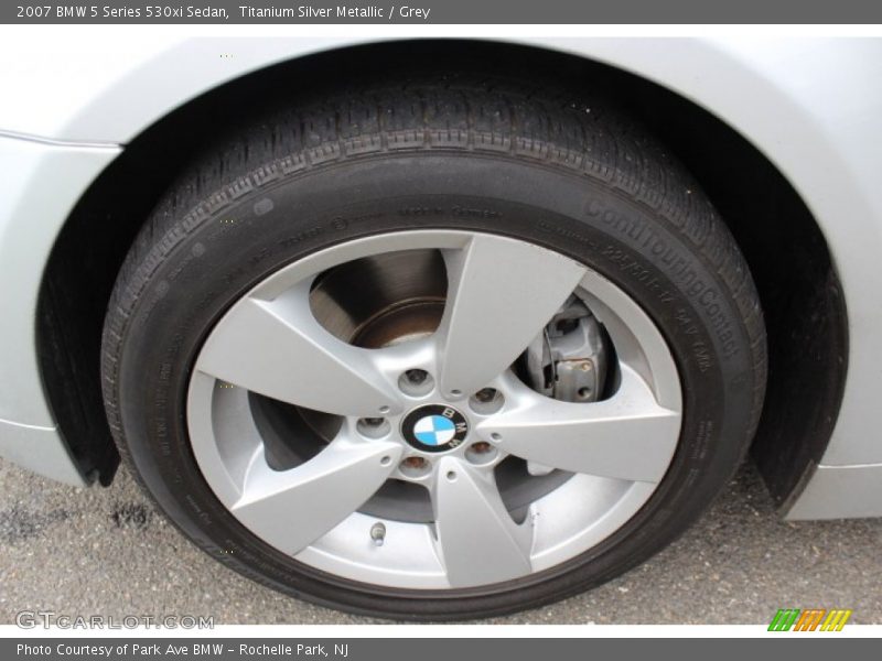 Titanium Silver Metallic / Grey 2007 BMW 5 Series 530xi Sedan