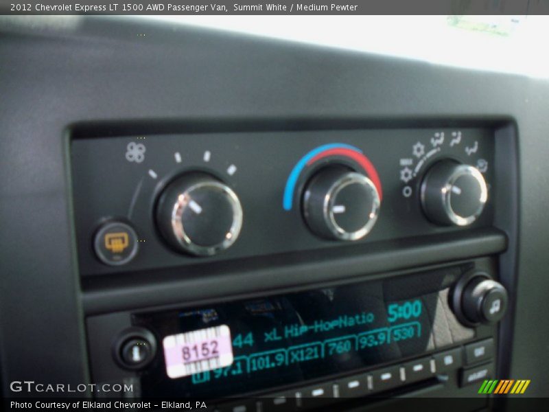 Controls of 2012 Express LT 1500 AWD Passenger Van