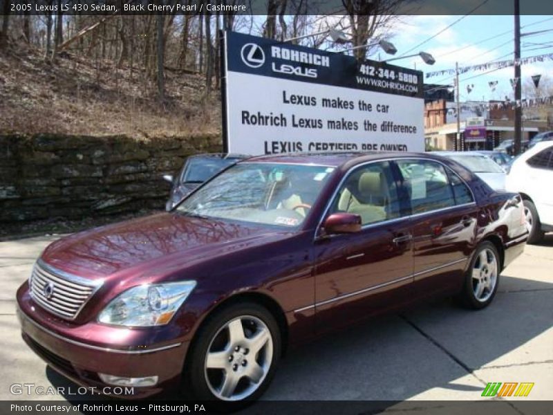 Black Cherry Pearl / Cashmere 2005 Lexus LS 430 Sedan
