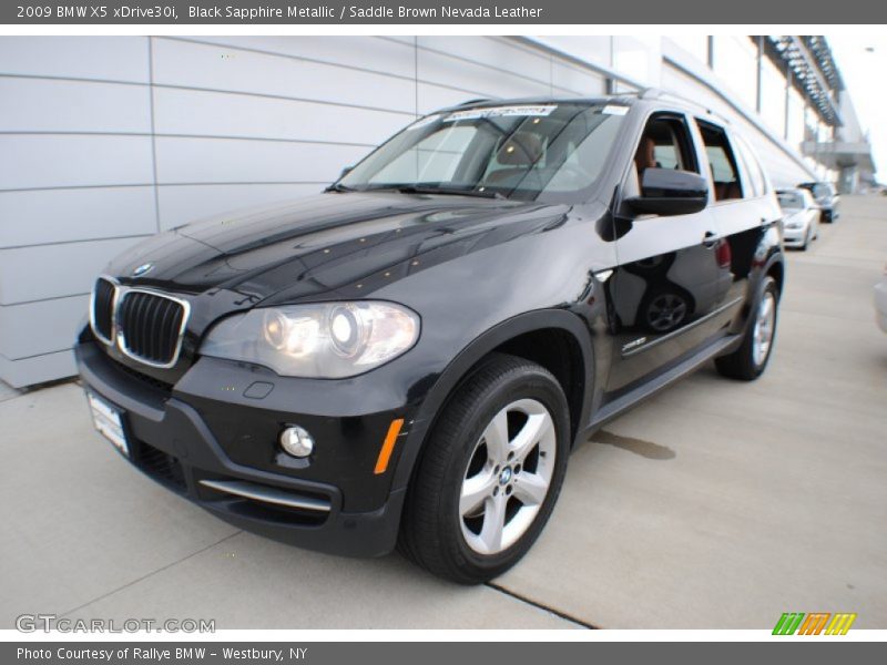 Black Sapphire Metallic / Saddle Brown Nevada Leather 2009 BMW X5 xDrive30i