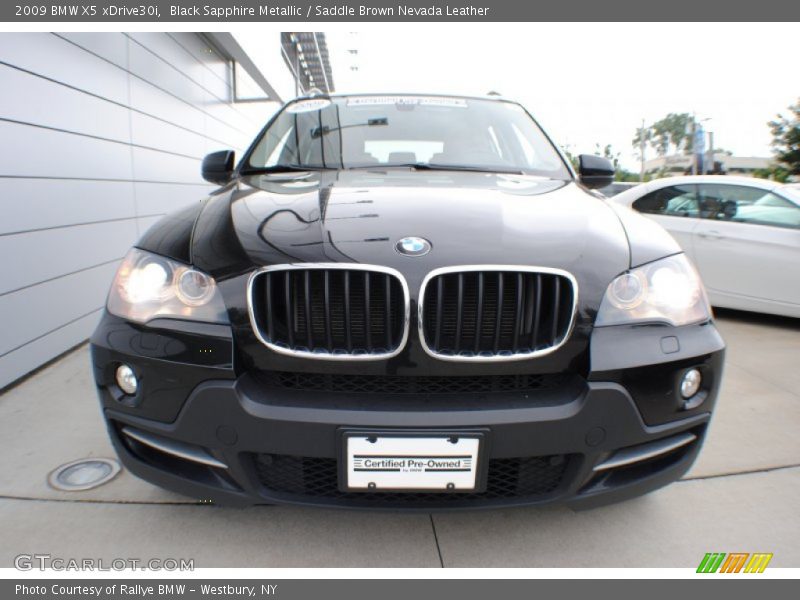 Black Sapphire Metallic / Saddle Brown Nevada Leather 2009 BMW X5 xDrive30i