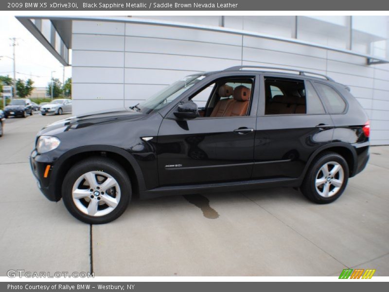 Black Sapphire Metallic / Saddle Brown Nevada Leather 2009 BMW X5 xDrive30i