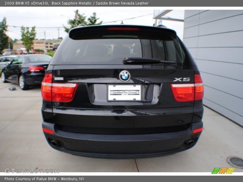 Black Sapphire Metallic / Saddle Brown Nevada Leather 2009 BMW X5 xDrive30i