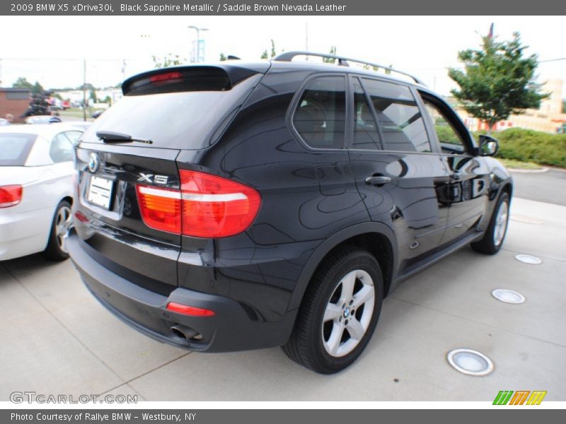 Black Sapphire Metallic / Saddle Brown Nevada Leather 2009 BMW X5 xDrive30i