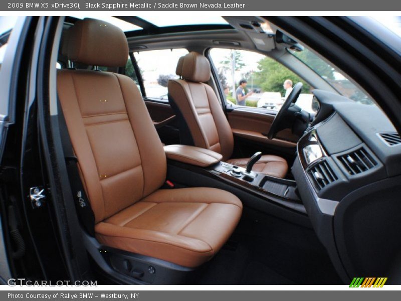 Black Sapphire Metallic / Saddle Brown Nevada Leather 2009 BMW X5 xDrive30i