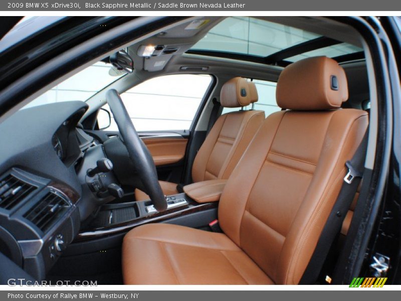 Black Sapphire Metallic / Saddle Brown Nevada Leather 2009 BMW X5 xDrive30i
