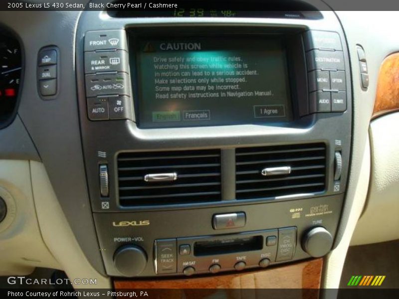 Black Cherry Pearl / Cashmere 2005 Lexus LS 430 Sedan