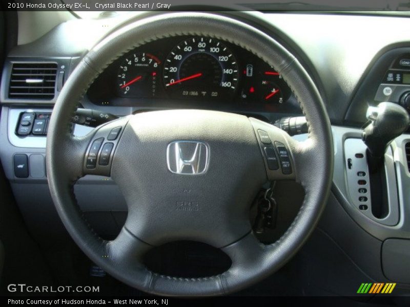 Crystal Black Pearl / Gray 2010 Honda Odyssey EX-L