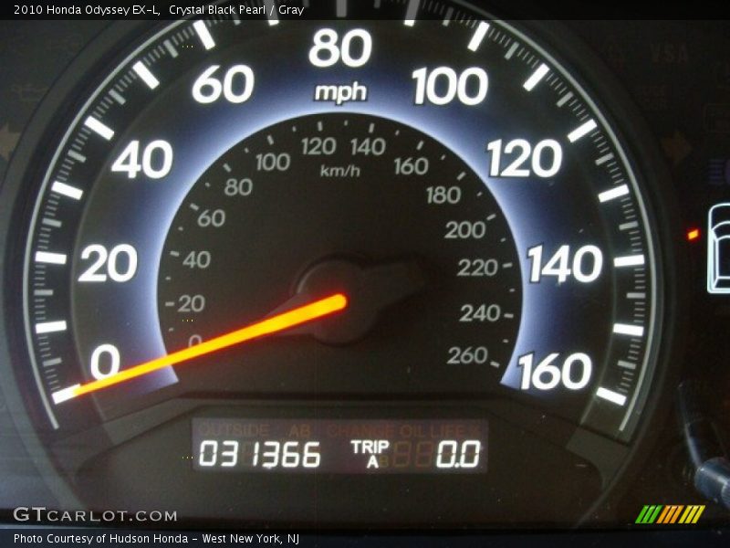 Crystal Black Pearl / Gray 2010 Honda Odyssey EX-L
