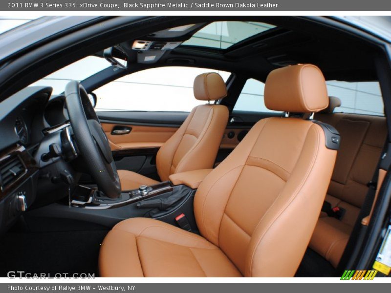 Black Sapphire Metallic / Saddle Brown Dakota Leather 2011 BMW 3 Series 335i xDrive Coupe